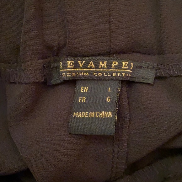 Black Straight Leg Dress Pants w/ tie in front - Picture 5 of 5